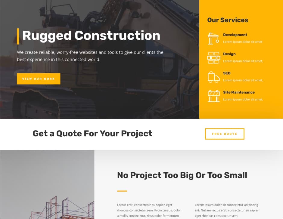 Website with cogs working